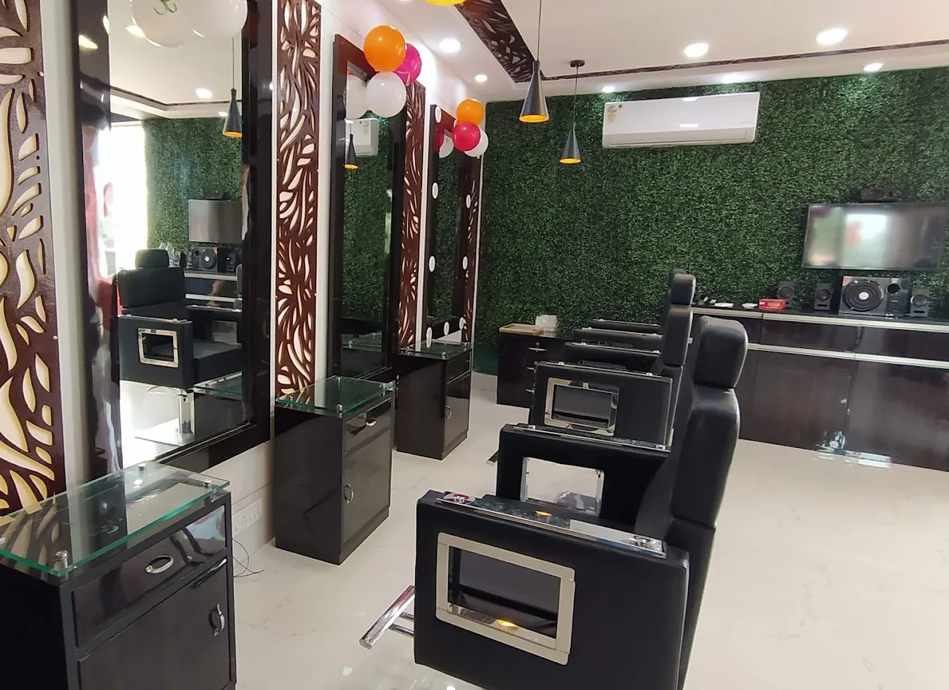 Styling stations inside DIVA Ladies Beauty Salon