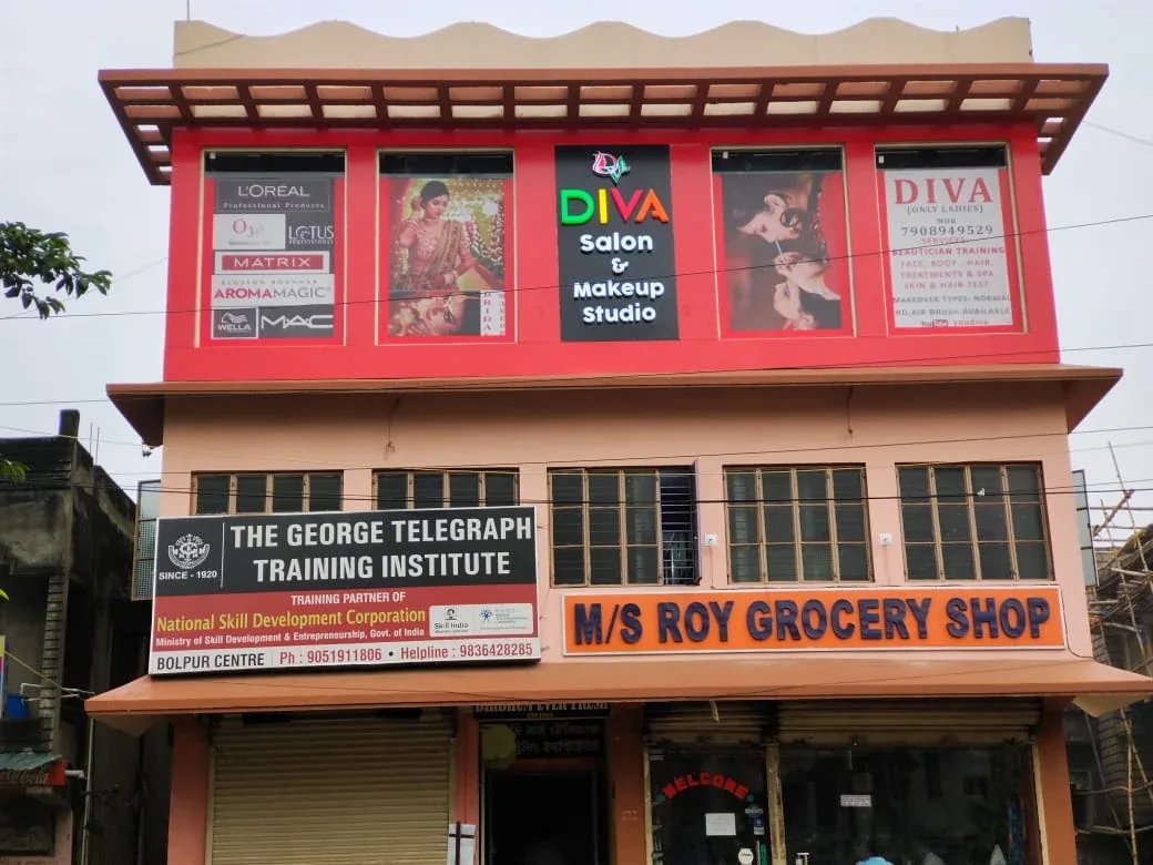 DIVA Salon & Makeup Studio storefront in Bolpur